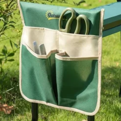 Rootz Kneeler - Sammenfoldelig havetaburet - 2 i 1 knæstøtte med værktøjstaske - EVA - Skum - Grøn - 58 x 28 x 49 cm