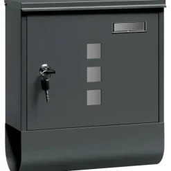 Rootz Mailbox - Letterbox - Postbox - Holdbar, rustbestandig - 30,6 x 33,5 x 10 cm grå