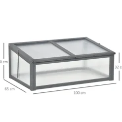 Rootz Mini -Greenhouse - Lille Garden Greenhouse - Plant Shelter - Good Light Permeability - 100L X 65B X 40H cm