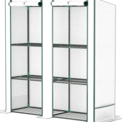 Rootz Mini -Greenhouse - Plant Shelter - Bærbart drivhus - UV -resistent - 144 x 48 x 152 cm - Perfekt til små haver