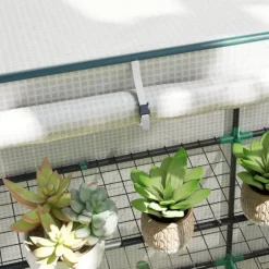 Rootz Mini -Greenhouse - Plant Shelter - Bærbart drivhus - UV -resistent - 144 x 48 x 152 cm - Perfekt til små haver