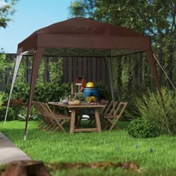 Rootz Pavilion Replacement Roof - Tarpaulin - Telt Cover - UPF50+ Sun Protection - Oxford Fabric - 240 cm x 240 cm (øverst) 300 cm x 300 cm (base)