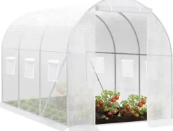 Rootz Premium Large Walk-In drivhus - Havedrivhus - Planteskjul - Vejrbestandigt PE Mesh - Rummeligt 6m² interiør - Robust 19 mm stålramme - 300 cm x | CDON