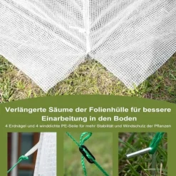 Rootz Premium Large Walk-In drivhus - Havedrivhus - Planteskjul - Vejrbestandigt PE Mesh - Rummeligt 6m² interiør - Robust 19 mm stålramme - 300 cm x | CDON