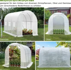 Rootz Premium Large Walk-In drivhus - Havedrivhus - Planteskjul - Vejrbestandigt PE Mesh - Rummeligt 6m² interiør - Robust 19 mm stålramme - 300 cm x | CDON