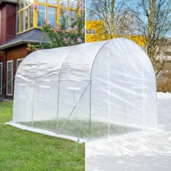 Rootz Premium Large Walk-In drivhus - Havedrivhus - Planteskjul - Vejrbestandigt PE Mesh - Rummeligt 6m² interiør - Robust 19 mm stålramme - 300 cm x | CDON
