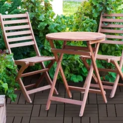 Rootz terrassefliser - Gulvfliser - Sæt med 9 gulvfliser - Klikmekanisme - Trækorn - PP Plast - Brun - 30 x 30 x 2 cm