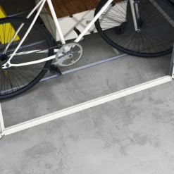 Rootz Tool Shed - Garden Shed - Ventileret opbevaring - Fugtbestandig - 240 cm x 190 cm x 180/228 cm - Grå