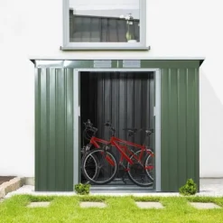 Rootz Tool Shed - Garden Shed - Opbevaringsskur - Holdbar og ventileret - 213 x 130 x 159 cm - Grøn