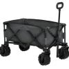 Rootz Transportvogn - Havevogn - Strandvogn - Teleskophåndtag - Justerbart håndtag - Metal - Oxford - Mørkegrå - 108 x 53 x 59-89 cm