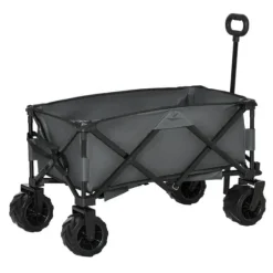 Rootz Transportvogn - Havevogn - Strandvogn - Teleskophåndtag - Justerbart håndtag - Metal - Oxford - Mørkegrå - 108 x 53 x 59-89 cm