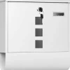 Rootz Wall Montered Mailbox - Post Box - Letterbox - Vandtæt og rustbestandig - 37x37x10,5 cm hvid