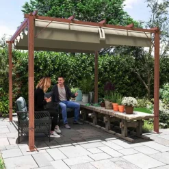 ROOTZ 3X3 M Garden Pergola - Terrasse baldakin - gårdhaveafdækning - UPF30+ solbeskyttelse - aluminiumsramme - 299x296x232 cm