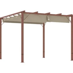 ROOTZ 3X3 M Garden Pergola - Terrasse baldakin - gårdhaveafdækning - UPF30+ solbeskyttelse - aluminiumsramme - 299x296x232 cm