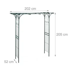 Rosenbue, Metal, 205x202x52 cm, Grøn
