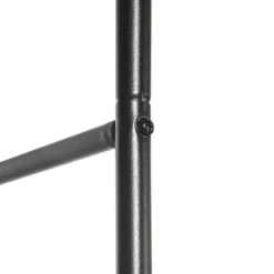 Rosenbue/havebue i metal, sort, 140×40×240 cm, til klatreplanter
