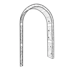 Roseranker, 226x144x36,5 cm, Sort
