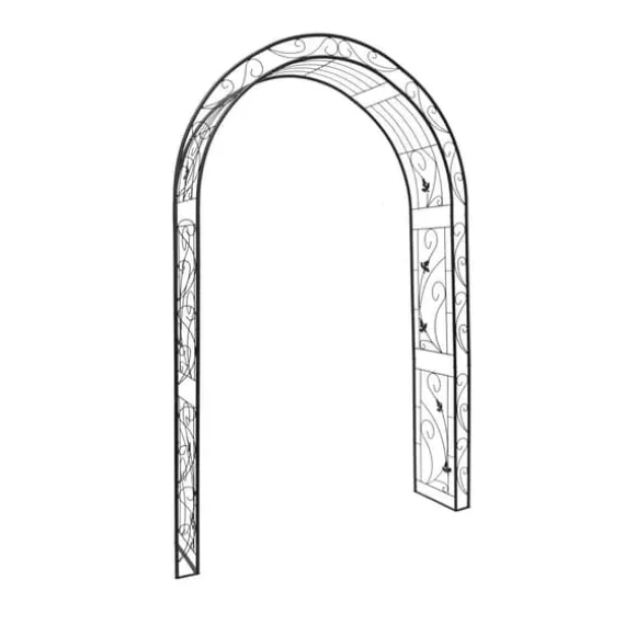 Roseranker, 226x144x36,5 cm, Sort