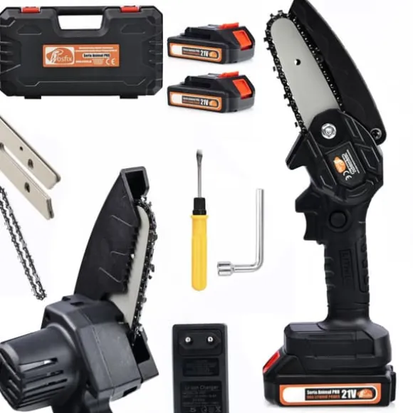 Rosfix Rosfix Black Piranha BPW21V Akku-Elektrisk Motorsav Animal PRO Series + 2x Max Lithium Power Batteri + Kuffert og Tilbehør + Bom