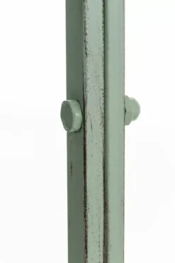 Rosie Half Gazebo with Bench, Antique Green Metal Trellis for Climbing Plants, 178cm Height