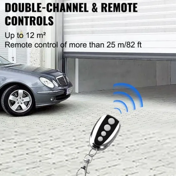 Rulleportåbner 1000N - Komplet 120W sæt med fjernbetjening til garage. Elektrisk 800N, ideel til automatiske skydeporte.