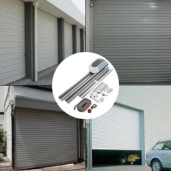 Rulleportåbner 1000N til garage, komplet med 150W fjernbetjening og automatiske skydeportesæt. Effektiv og brugervenlig løsning.