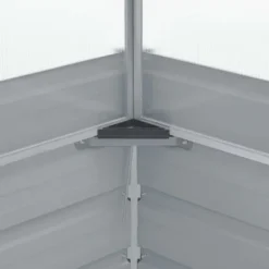 Rummeligt drivhus i galvaniseret stål - Beskyt planter | Størrelse: 100x100x85 cm | Farve: Grå