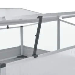 Rummeligt drivhus i galvaniseret stål - Plantebeskyttelse | Størrelse: 100x100x77 cm | Farve: Grøn