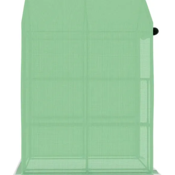 Rummeligt drivhus med hylder - Plantehus i stål | Størrelse: 143x143x195 cm