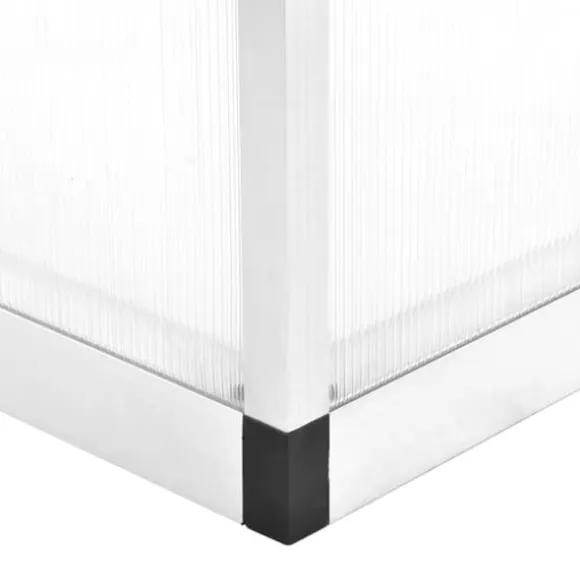 Rummeligt drivhus 302x190x195 cm - Dobbeltvæggede paneler | Farve: Aluminium | Størrelse: 11,19 m³