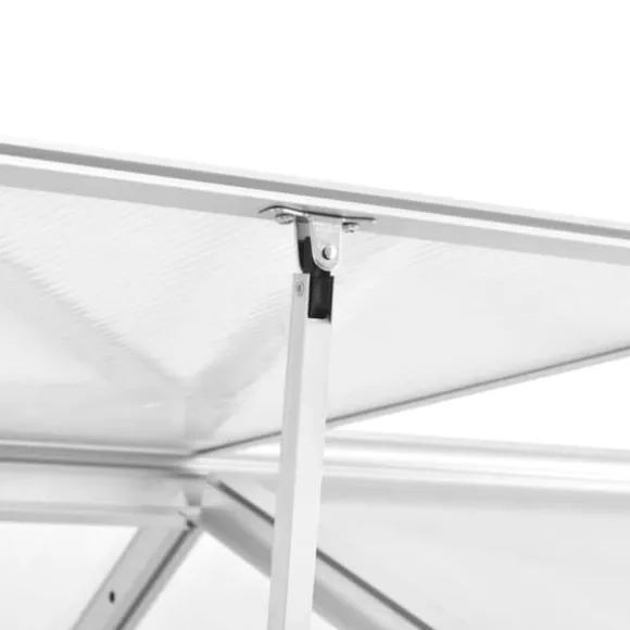 Rummeligt drivhus 302x190x195 cm - Dobbeltvæggede paneler | Farve: Aluminium | Størrelse: 11,19 m³