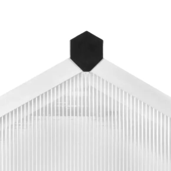 Rummeligt drivhus 302x190x195 cm - Dobbeltvæggede paneler | Farve: Aluminium | Størrelse: 11,19 m³