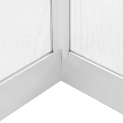 Rummeligt drivhus 302x190x195 cm - Dobbeltvæggede paneler | Farve: Aluminium | Størrelse: 11,19 m³
