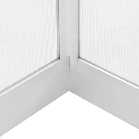 Rummeligt drivhus 302x190x195 cm - Dobbeltvæggede paneler | Farve: Aluminium | Størrelse: 11,19 m³