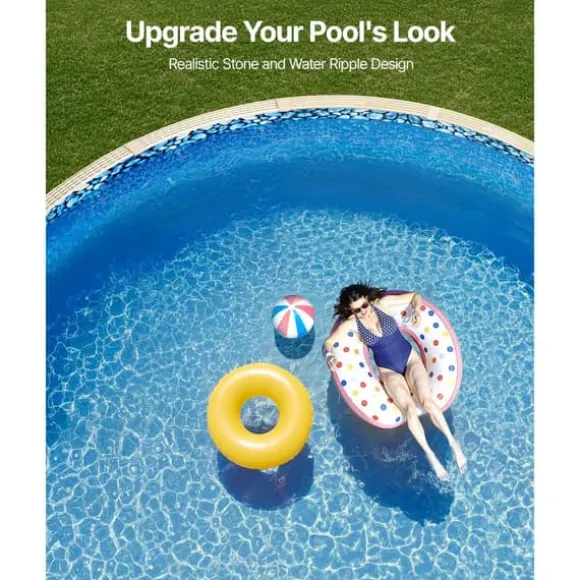 Rund Pool Liner 33ft, Unibead Style Pool Liner, 52in væghøjde