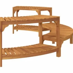 Rund udendørs spabad omkreds i solid akacietræ | Størrelse: 272 x 120 x 55.5 cm | Farve: Brun