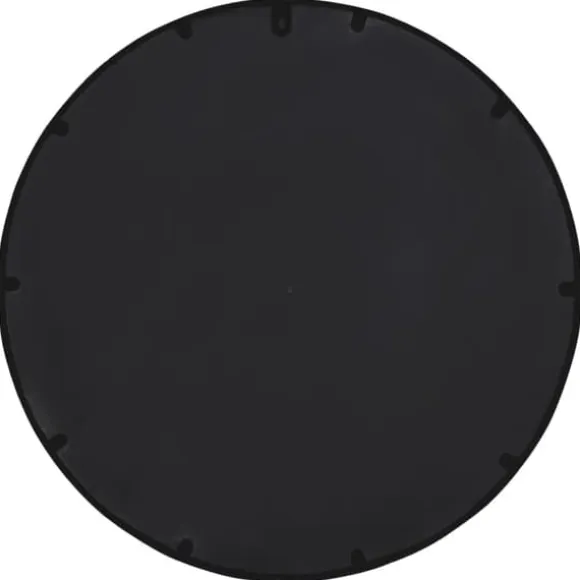 Rundt havespejl i jern - Slidstærkt og dekorativt | Størrelse: 60x4 cm | Farve: Sort