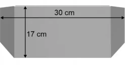 RUSTFRIT STÅL beskyttende baldakin til postkasse 30 x 17 cm