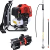 Rygbåren Buskrydder/Græstrimmer - Benzindrevet - 43 cm³, 1,7 HP, 2-Takt, Luftkølet, 4500–8500 rpm - Sort