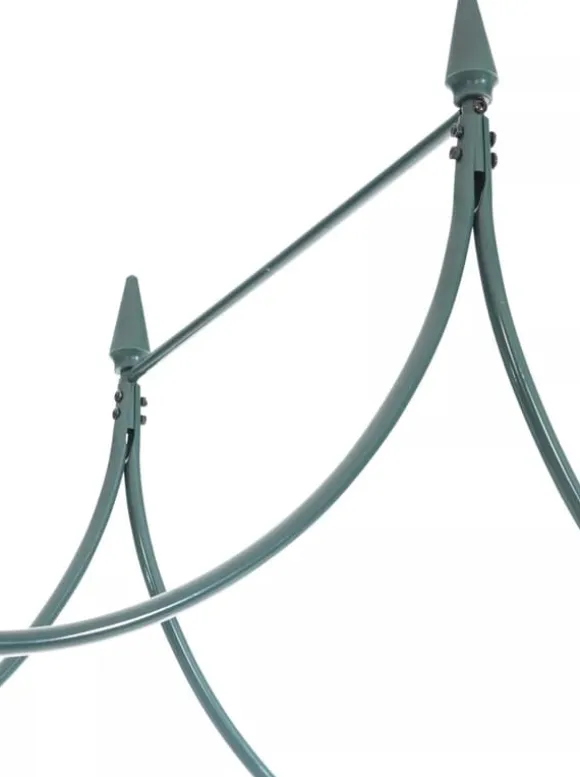 60s Green Metal Rose Arch for Climbing Plants - Durable Powder Coated Garden Arbor (141x60x266 cm, 8kg)