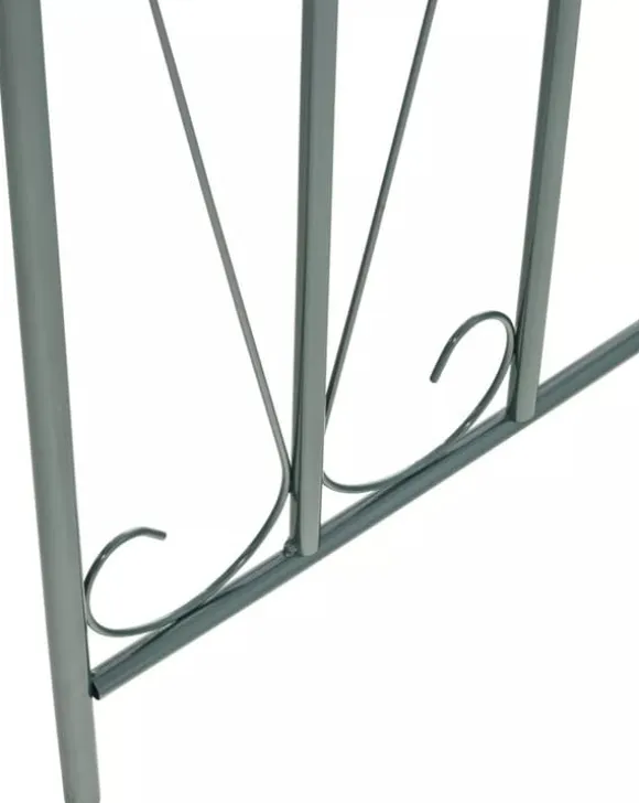 60s Green Metal Rose Arch for Climbing Plants - Durable Powder Coated Garden Arbor (141x60x266 cm, 8kg)