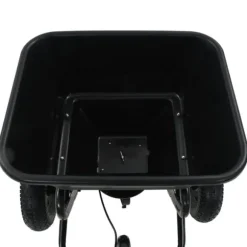 Saltspreder/strøtrækvogn 45 L - Robust PVC og stål | Størrelse: 125x74x79 cm