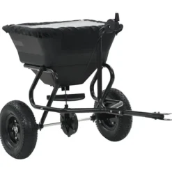 Saltspreder/strøtrækvogn 45 L - Robust PVC og stål | Størrelse: 125x74x79 cm