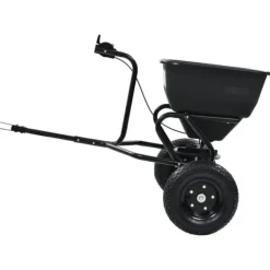 Saltspreder/strøtrækvogn 45 L - Robust PVC og stål | Størrelse: 125x74x79 cm