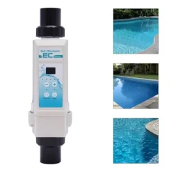 Saltvandsklorinator - Pool klorgenerator - 8 g/h klorproduktion - Elektrolytisk desinfektion - Saltvandsystem