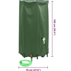 Sammenfoldelig vandtank med hane 380 l | Materiale: PVC