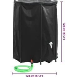 Sammenfoldelig vandtank med hane - PVC | Kapacitet: 1350 l | Størrelse: 1350 l