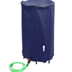 Sammenfoldelig vandtank med hane - Regnvandsbeholder | Kapacitet: 250 L | Materiale: PVC