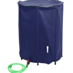 Sammenfoldelig vandtank med hane - Regnvandsbeholder 500 L | Materiale: PVC
