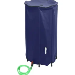 Sammenfoldelig vandtank med hane - 380 l PVC | Farve: Grøn